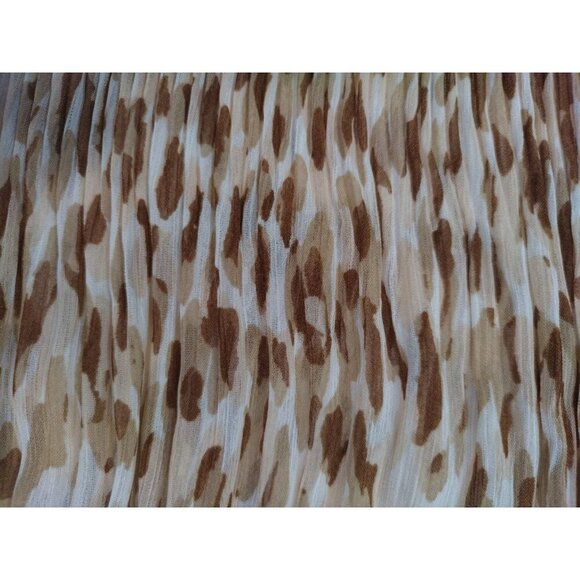 Leopard Print Long Sleeve Smocked Crop Top By Jopna Size M 100% Polyester. - Picture 4 of 8